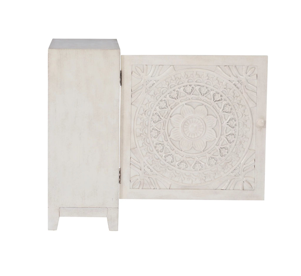 White Cabinet Table V341
