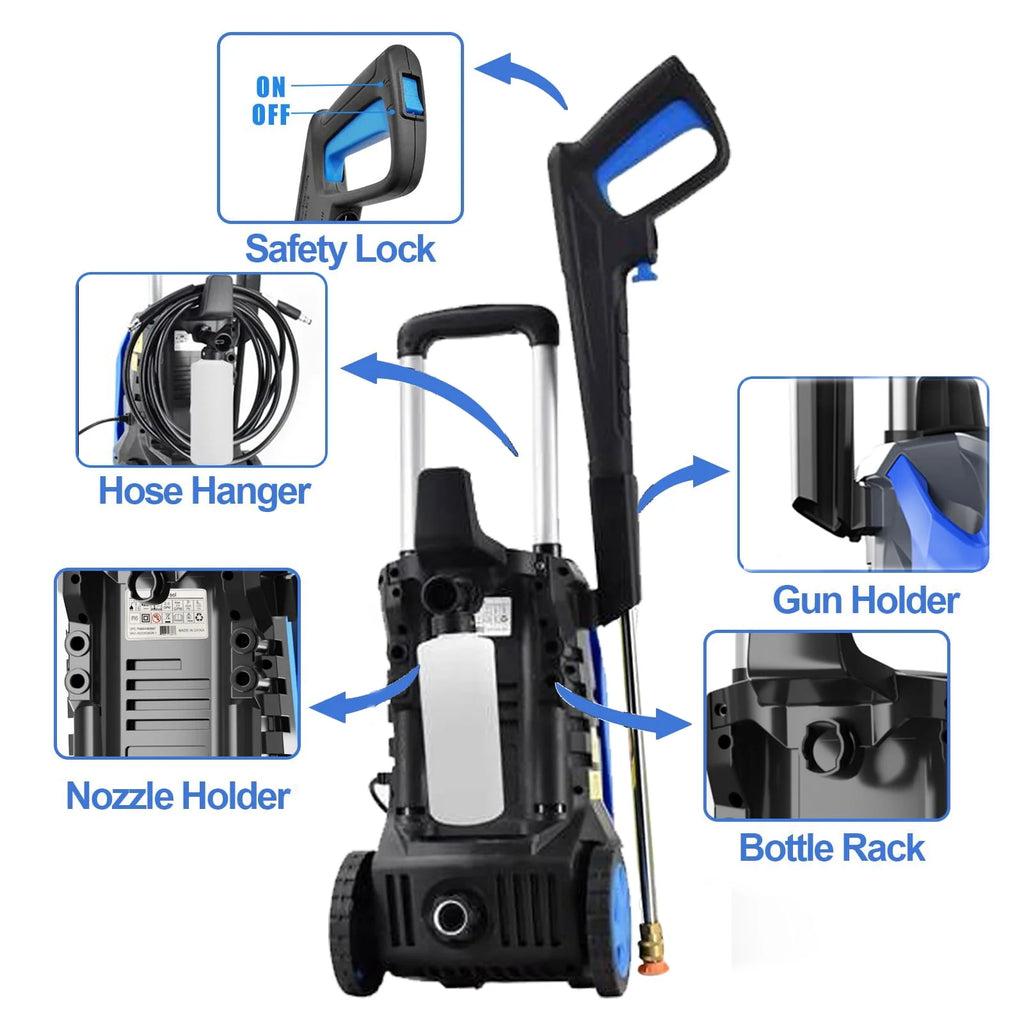 3500 PSI 2.5 GPM Electric Pressure Washer with Foam Cannon S366