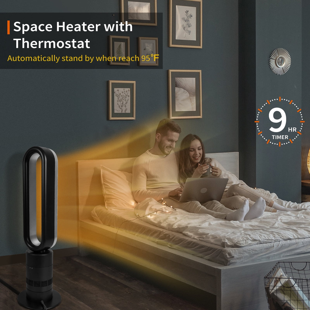 32 inch 10 Speeds Tower Heater and Cooling Fan O3568