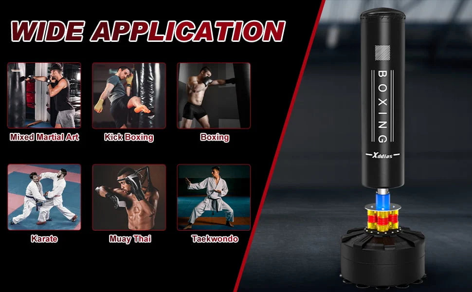 Punching Bag with Stand 70''-205lbs Freestanding T379621