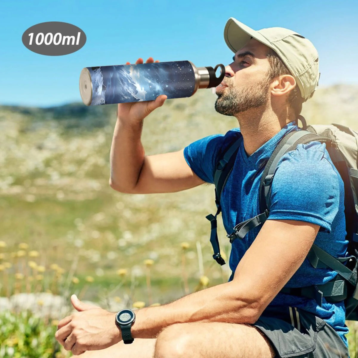 Stainless Steel Insulated Water Bottle with Straw Lid D69364