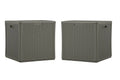 60 Gallon Resin Outdoor Storage Deck Box 2 Pack U72625