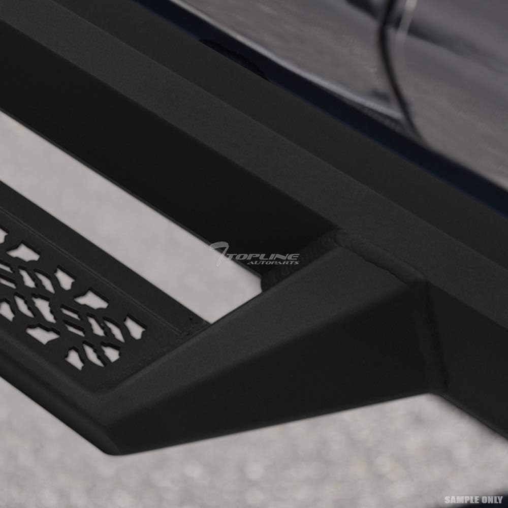 Matte Black Aluminum Hoop Drop Step Side Nerf Bars Running Boards E7016