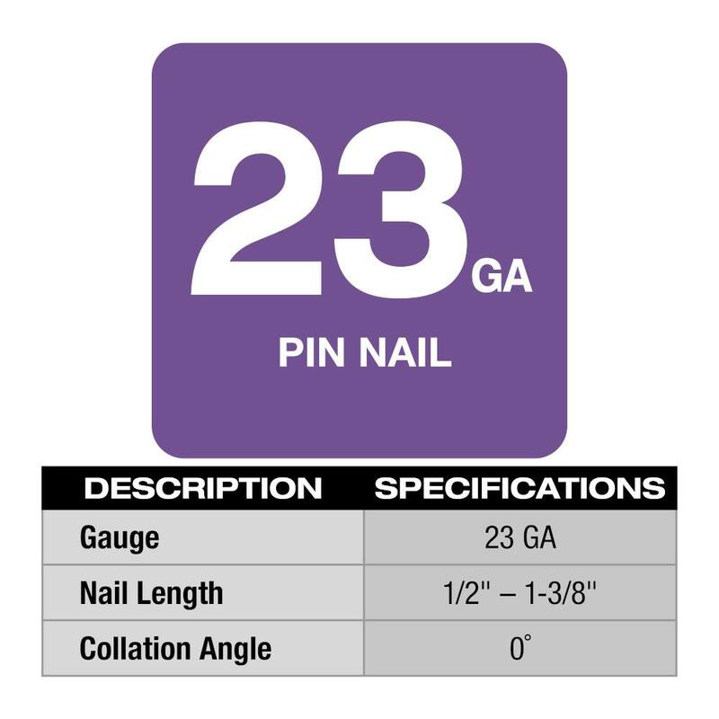12-Volt 23-Gauge Cordless Pin Nailer with 6.0Ah and 3.0Ah Battery Packs Y150926