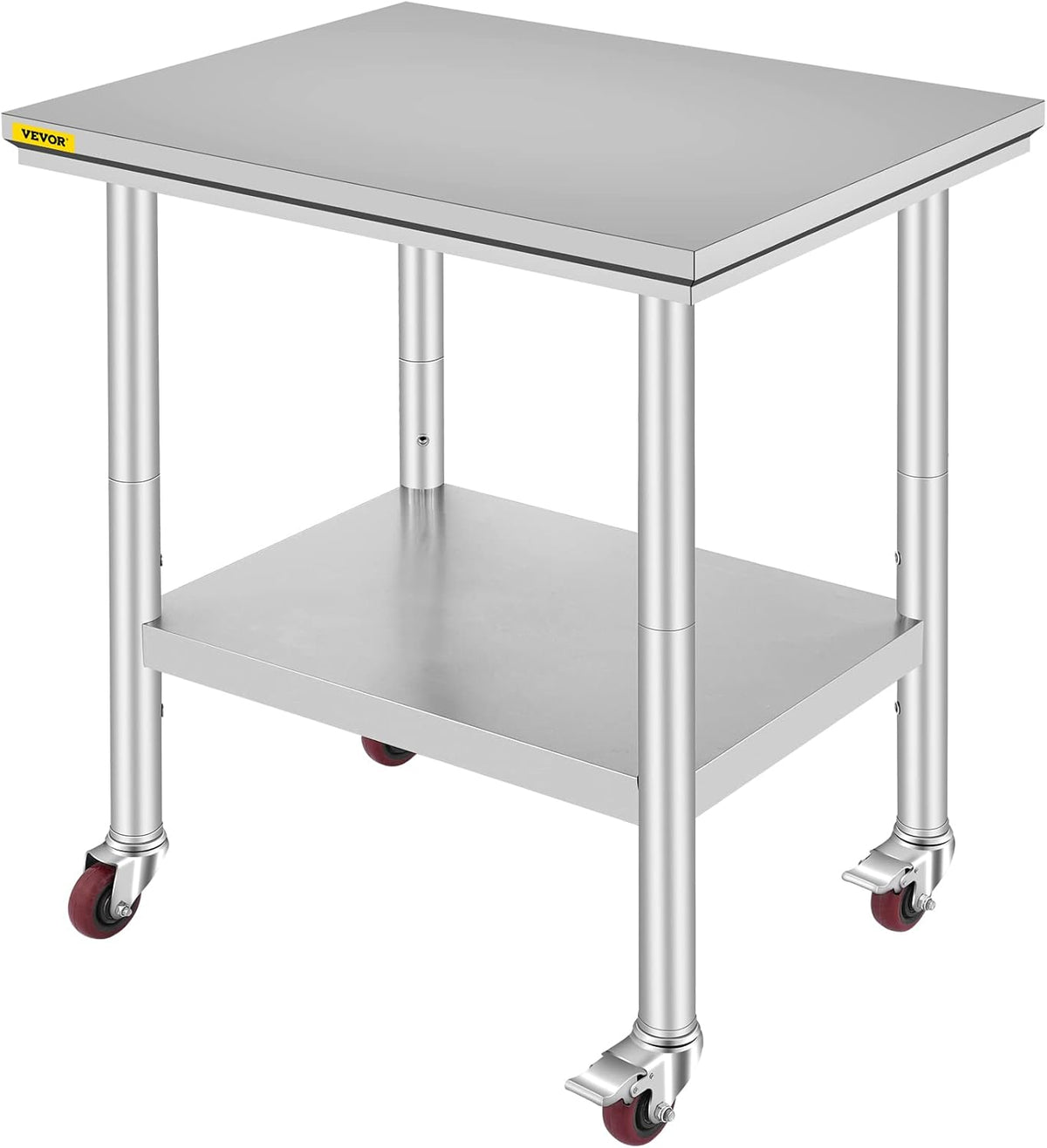 Stainless Steel Work Table with Wheels 24 x 12 x 32 Inch M221912
