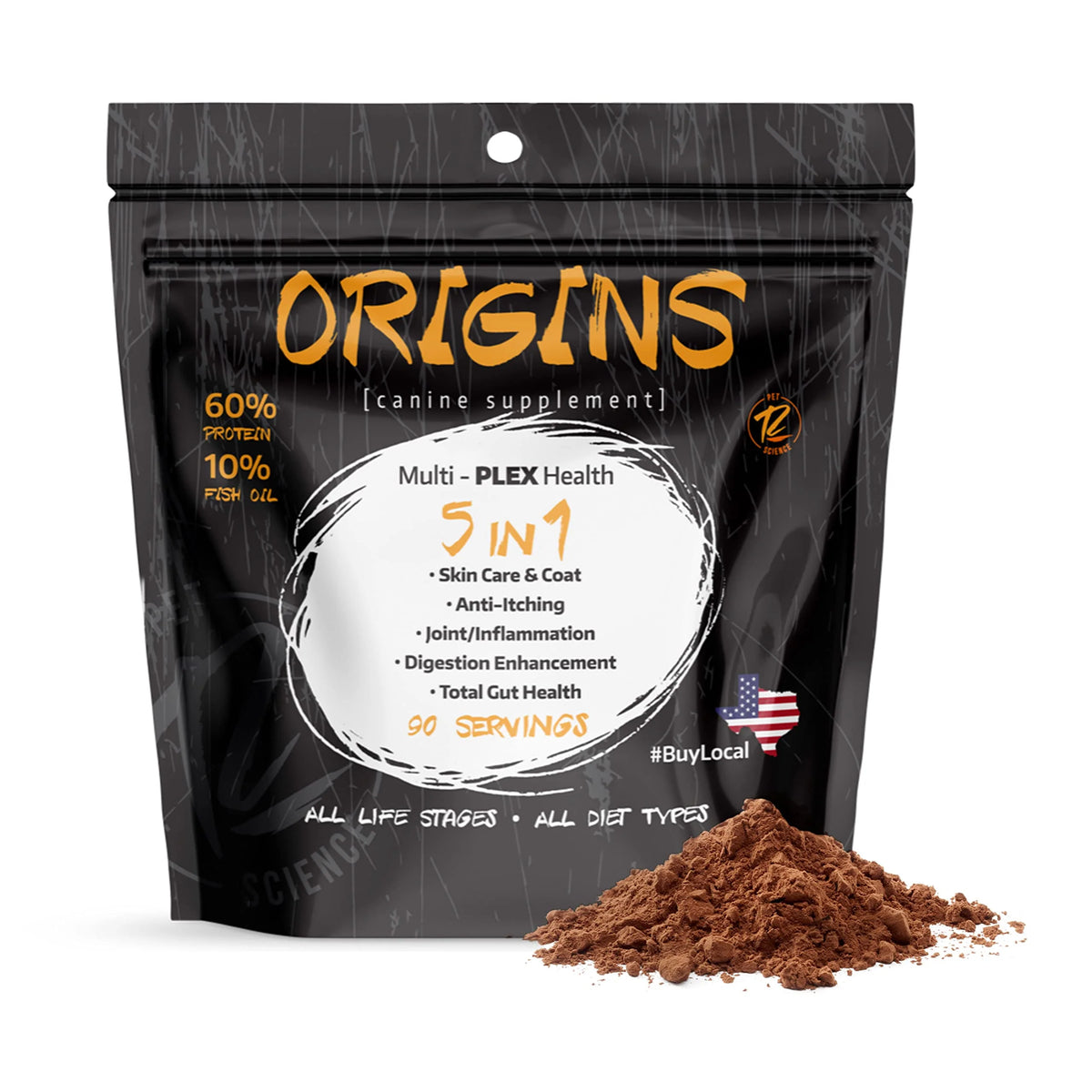 5-in-1 Dog Supplement Powdered Food Topper with Omega 3 Fish Oil 5 lbs H9282