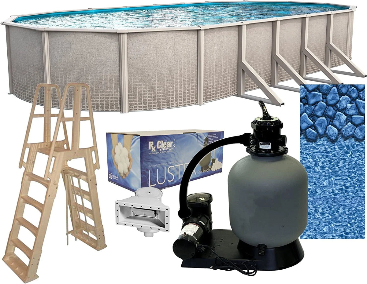 15' x 30' Oval 48 Wall Above-Ground Swimming Pools S3853