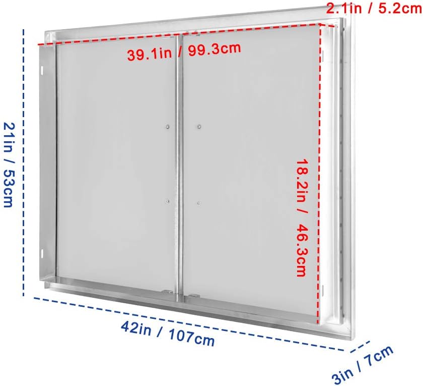 42 W X 21 H Stainless Steel Double Access Door Q82553