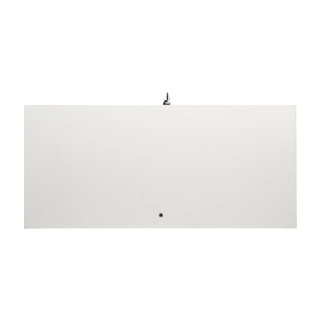 White Two Door Glass Cabinet with 4 Shelves U12612
