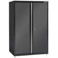 3-Shelf Welded Steel Floor Cabinet in Black and Gray K399