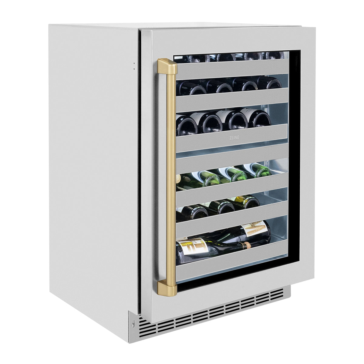 24 Bottle Dual Zone Wine Cooler with Stainless Steel Glass Door H526842