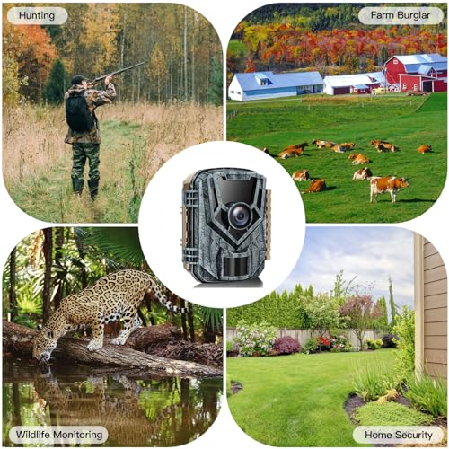 Trail Camera 2 Pack 36 MP 2.7K with 32GB Memory Card 4 Batteries 2.0" LCD Screen 120° Night Vision IP66 Waterproof Y7870