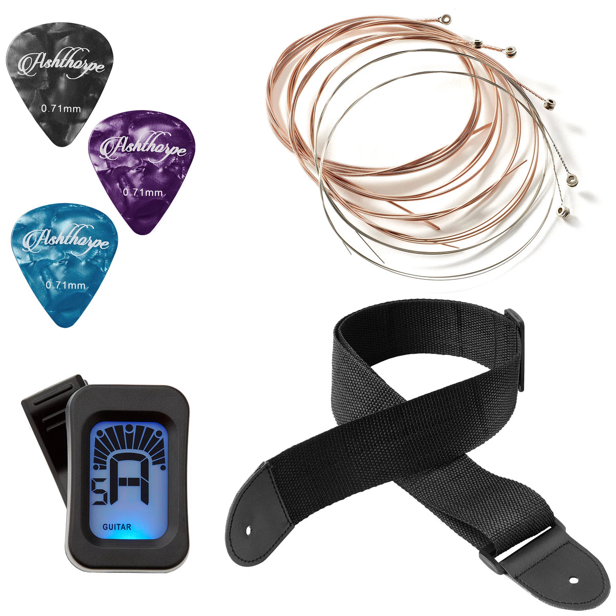 41-Inch Beginner Acoustic Guitar Starter Package, Red W711