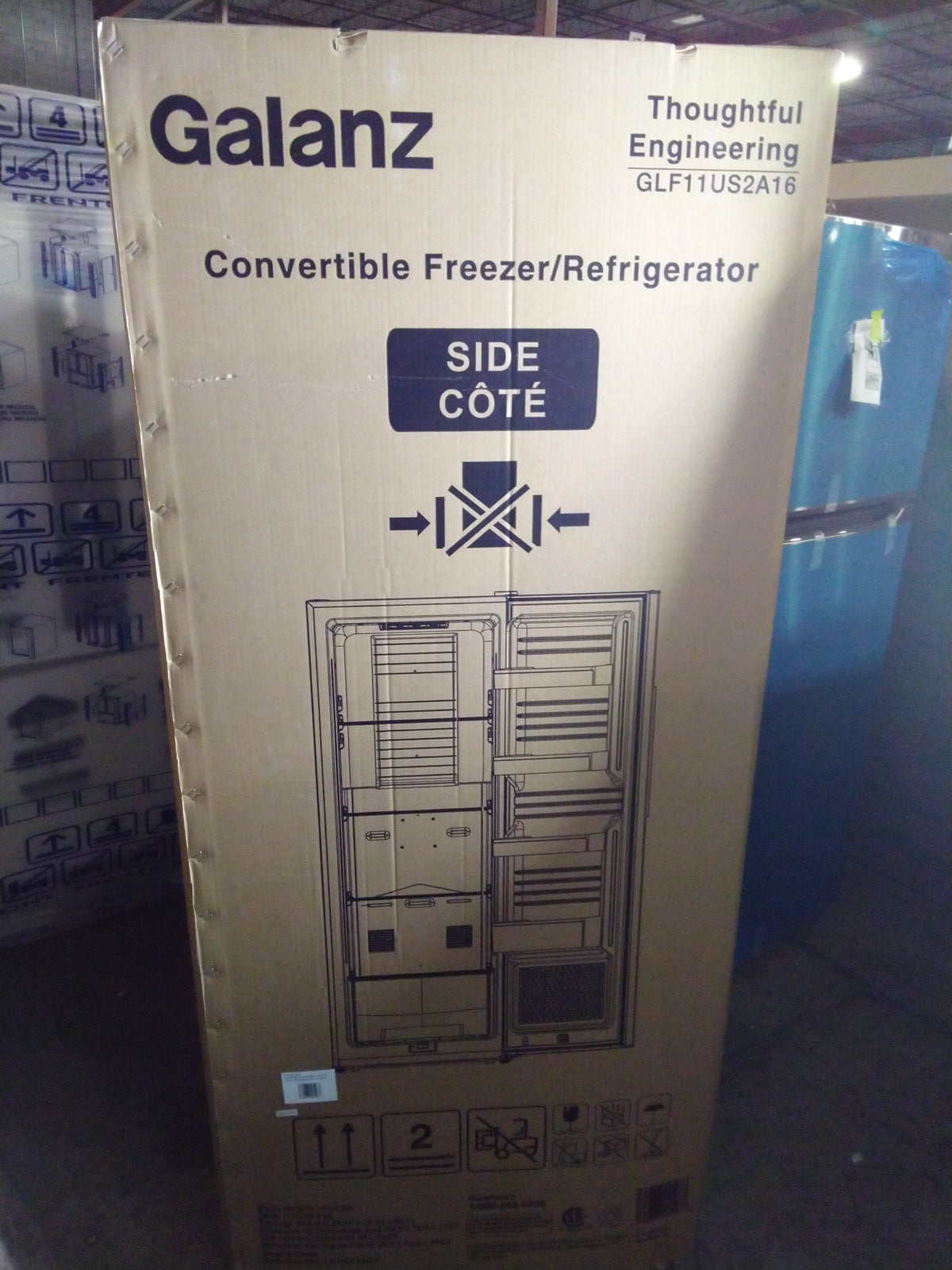 11 Cu.Ft. Stainless Steel Convertible Upright Freezer/Refrigerator M108