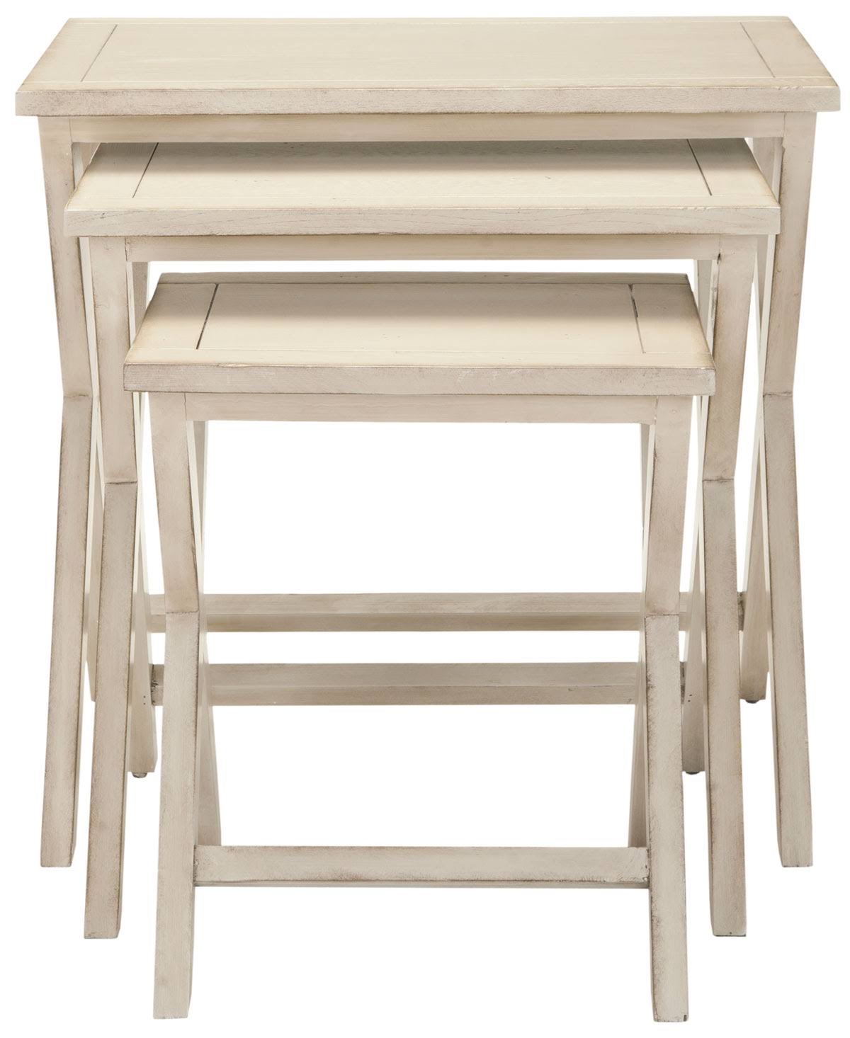 White Stacking Tray Tables G324931