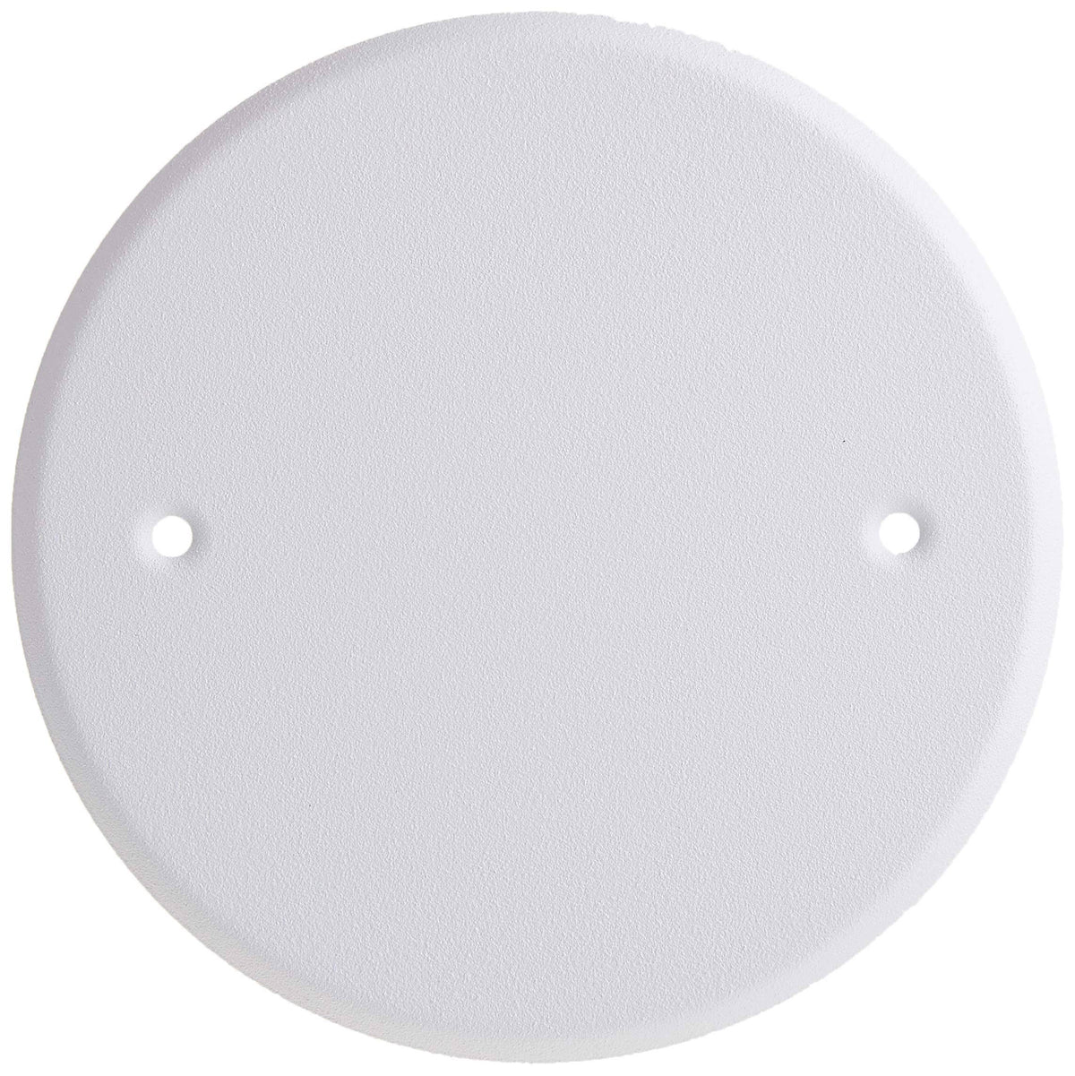 White 5-Inch Round Metallic Wallplate L36325