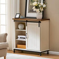 White Storage Cabinet with Metal Legs F847559