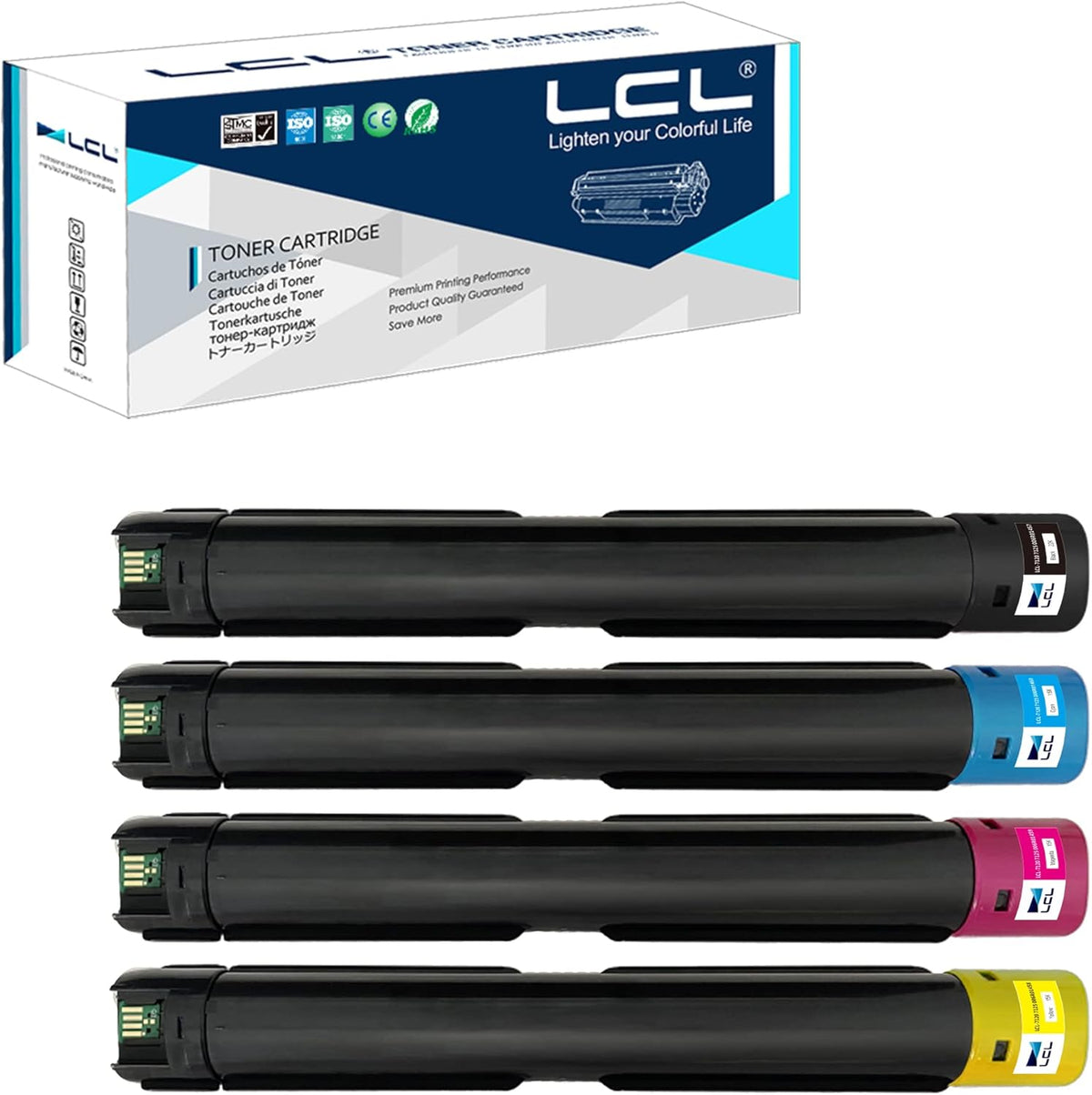 Compatible Toner Cartridge Replacement 4-Pack Black Cyan Magenta Yellow S4635