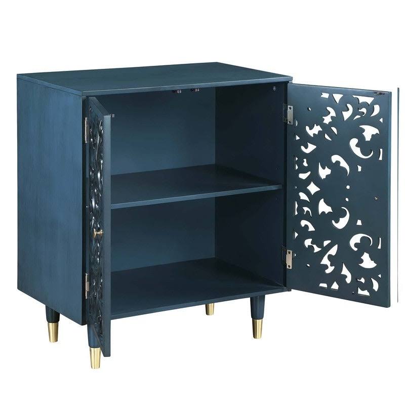 Green 2-Door Solid Wood Accent Cabinet K8941