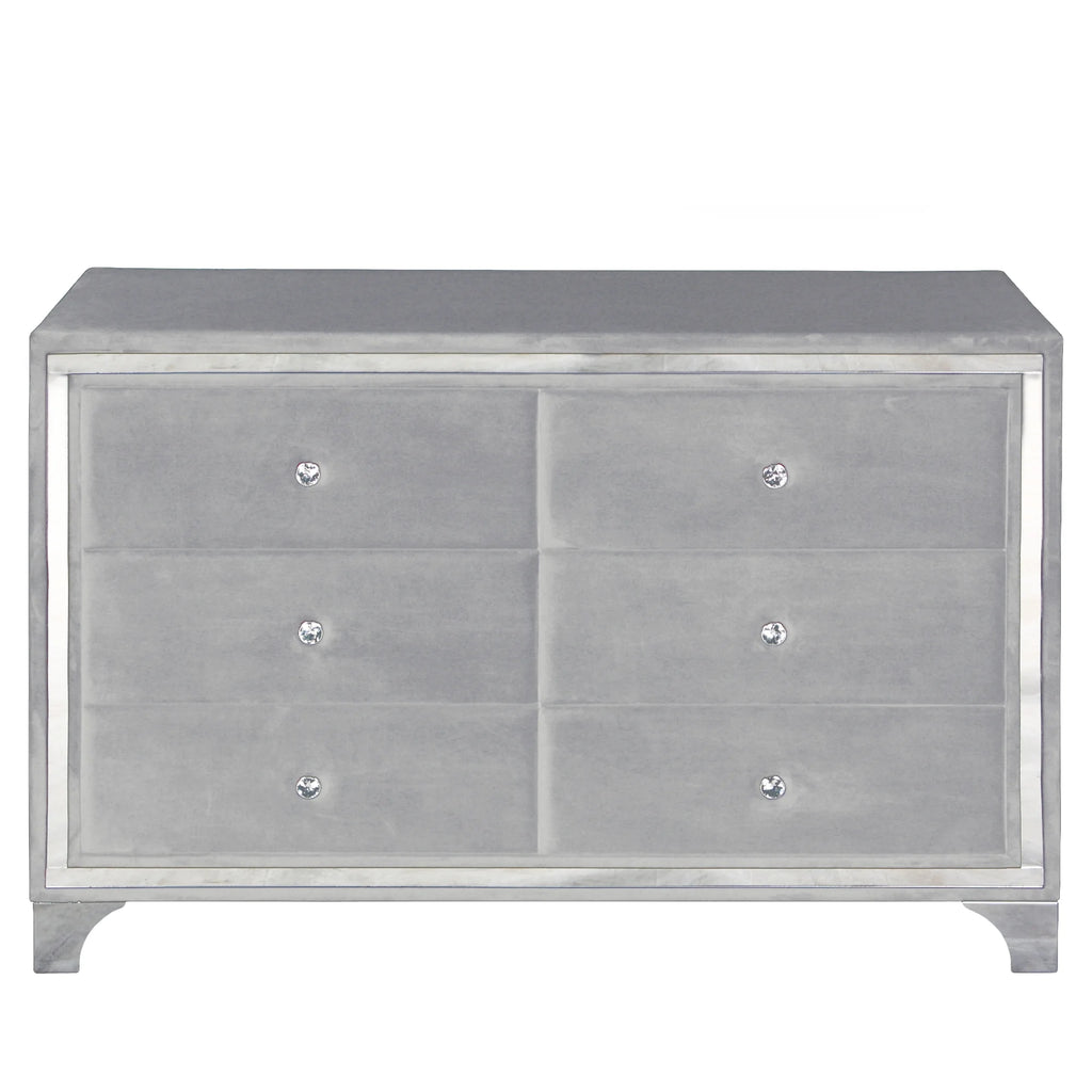 Gray Velvet Double Dresser X9546