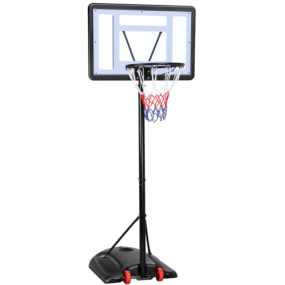 Height Adjustable Portable Basketball System with Wheels and Weighted Base F66942