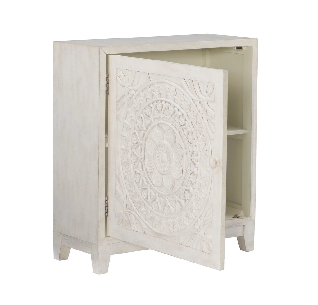 White Cabinet Table V341