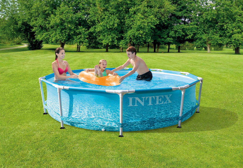 10' X 30 Metal Frame Swimming Pool with Filter Pump Q528556
