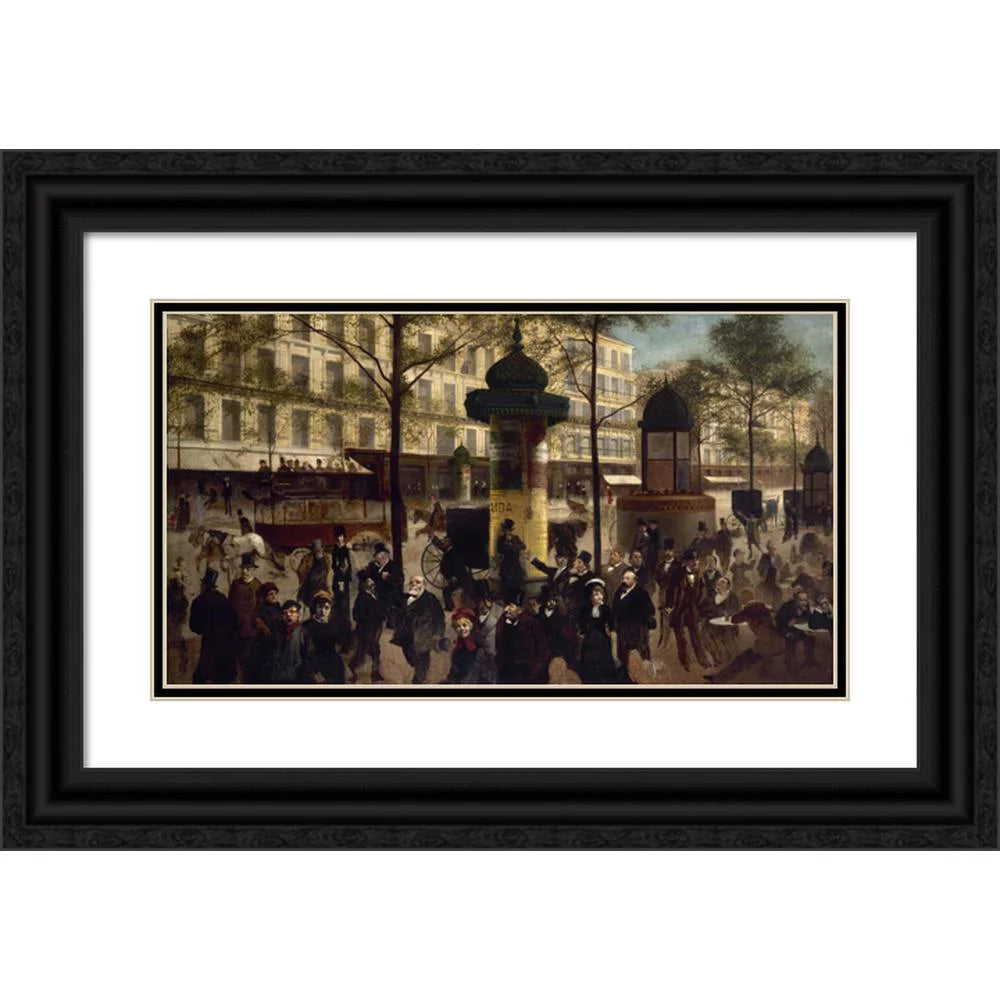 Black Ornate Wood Framed Museum Art Print Q9984