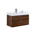 40 in. Wall Mount Walnut Bathroom Vanity Z1383