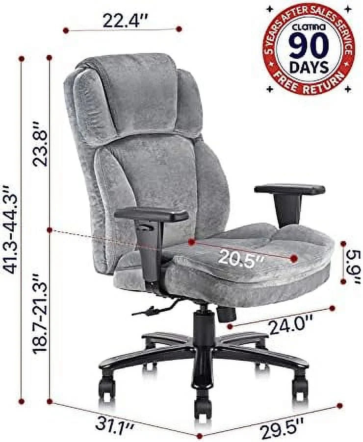 Big Tall Wide Ergonomic Office Chair 400lbs with Headrest and Armrest K497150