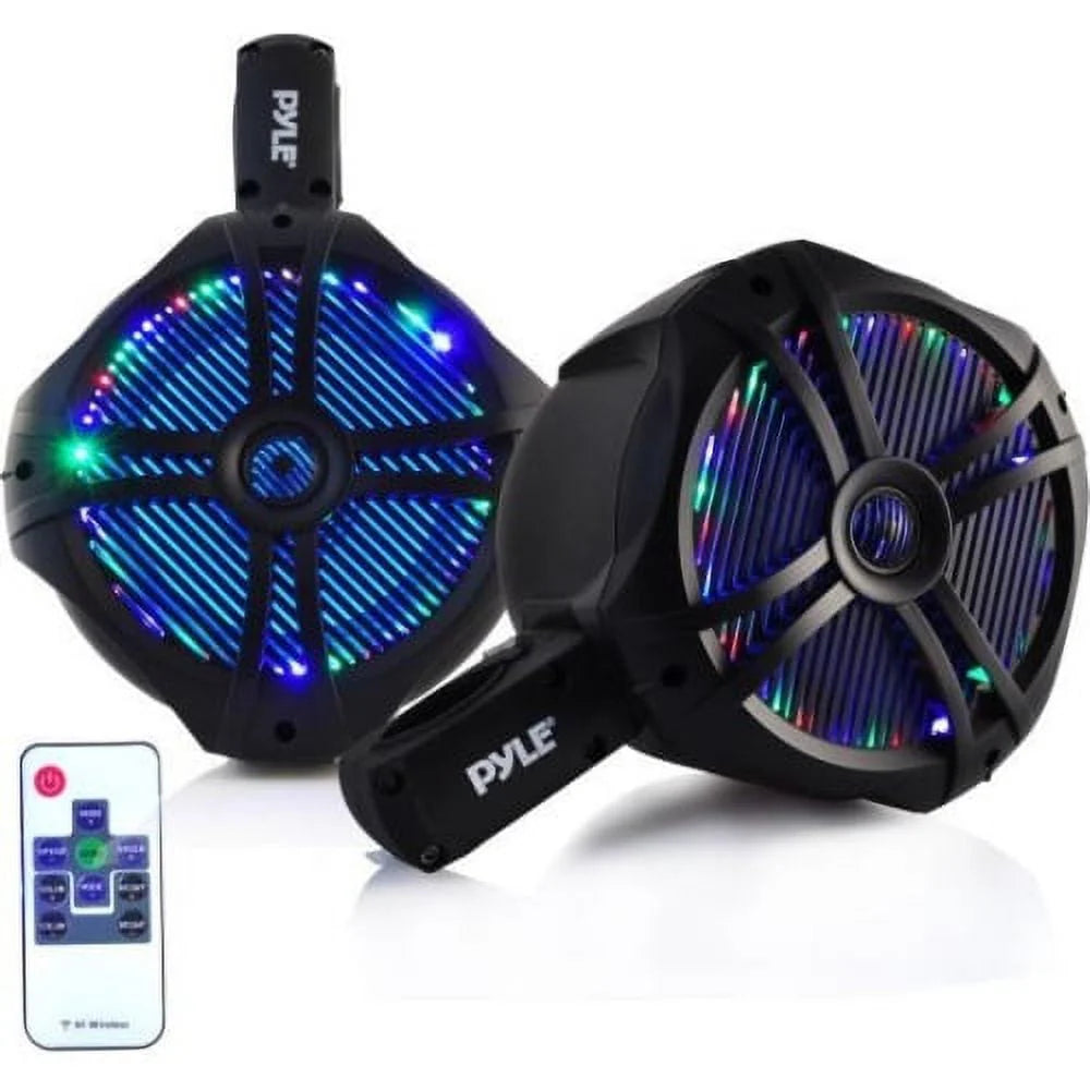 6.5 Inch 200 Watt Marine Dual Tower Wakeboard Speakers, Black B149