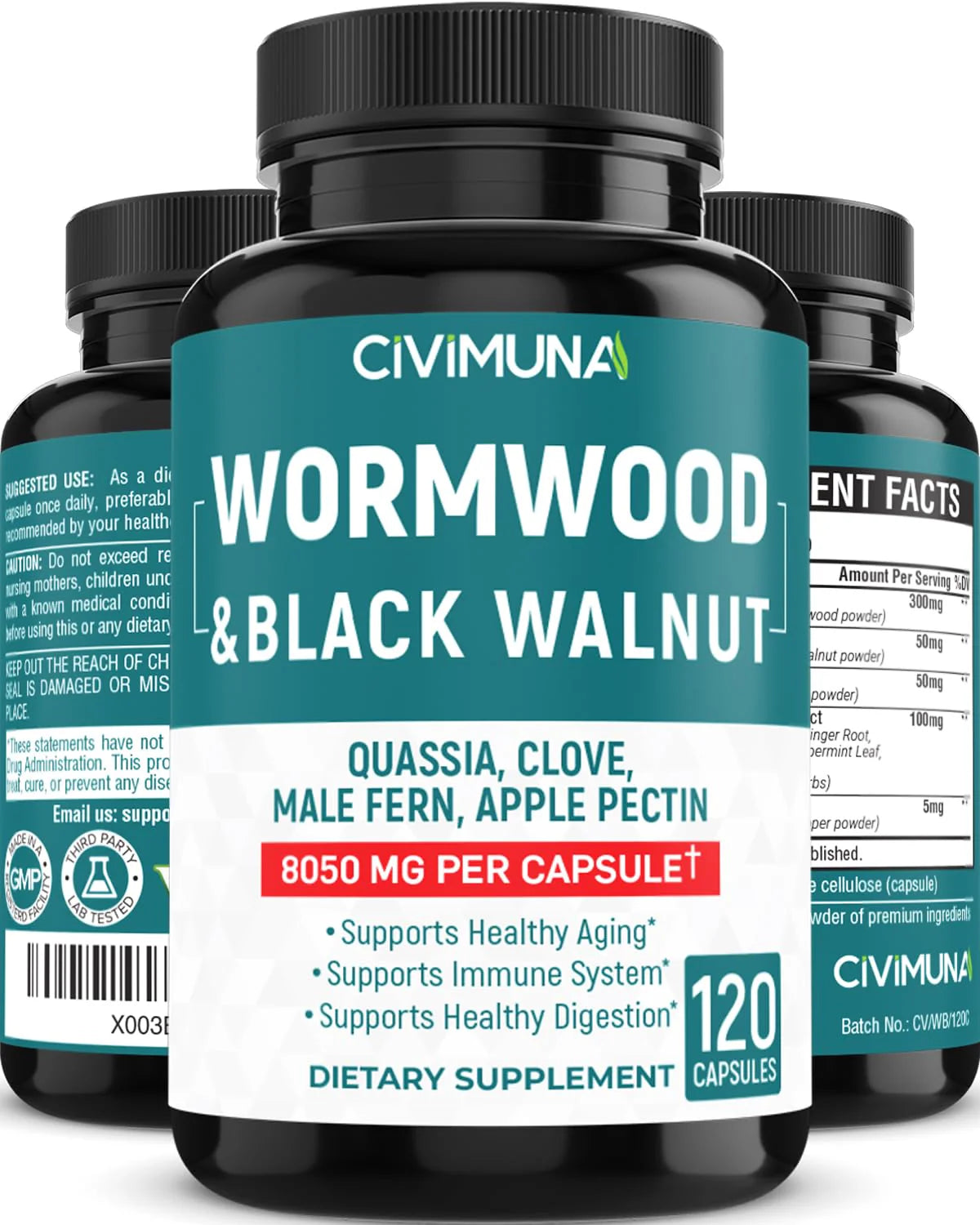 Wormwood Extract Capsules 8050mg 120 Capsules T26200