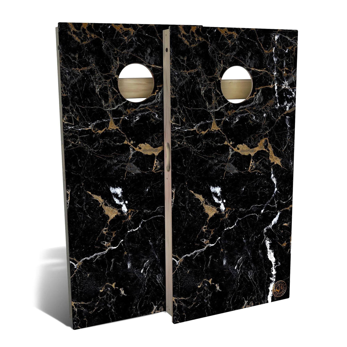 Black Marble Cornhole Set with Carrying Case N5234