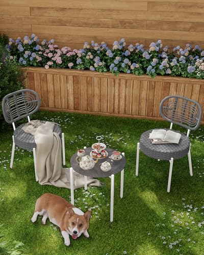 3 Piece Wicker Patio Bistro Furniture Set C72329