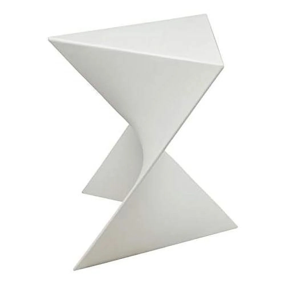 White Plastic End Table Set Of 2 O7699