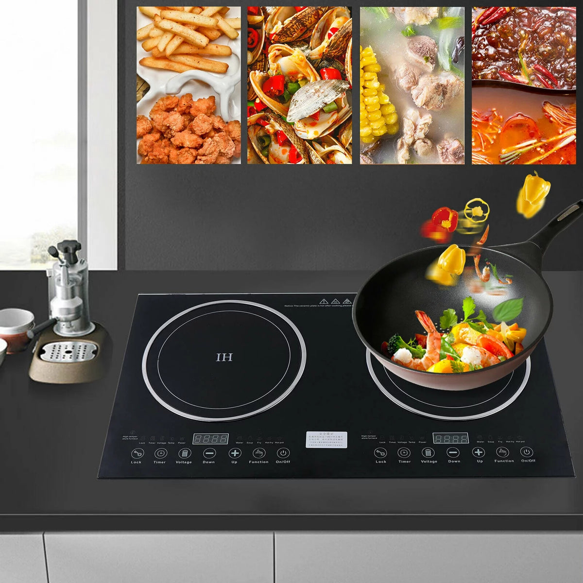 Electric Induction Cooker 2 Burners Cooktop Stove C5175
