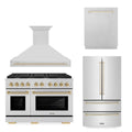 48 in. Gas Range, Range Hood, 3 Rack Dishwasher, Refrigerator Q637