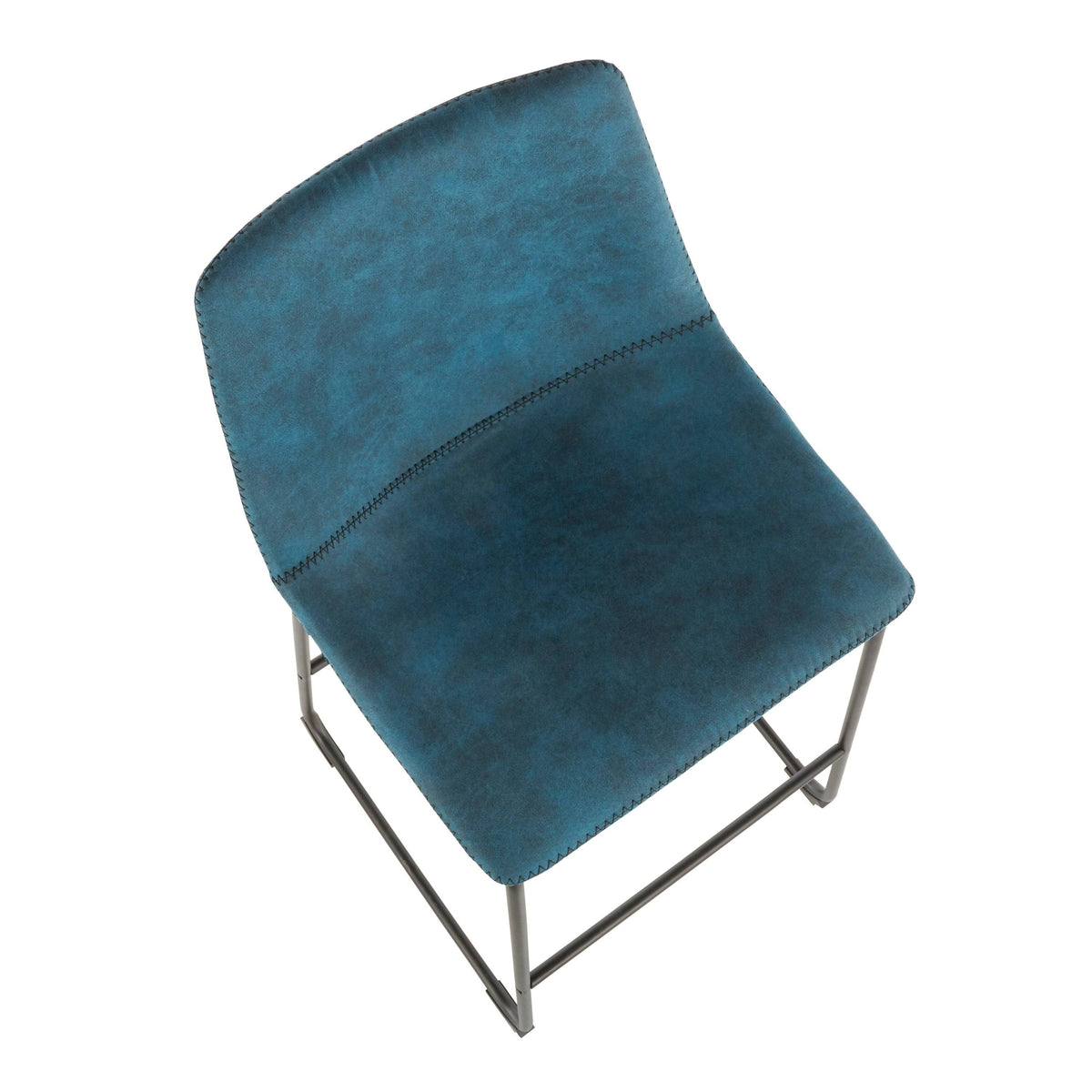 Green Faux Leather Counter Stool Set of 2 G613175
