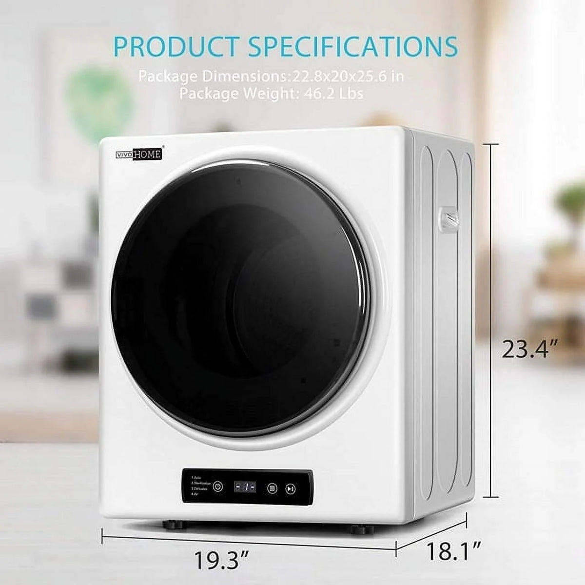 2.6 Cu.ft 900W Portable Laundry Dryer S738543