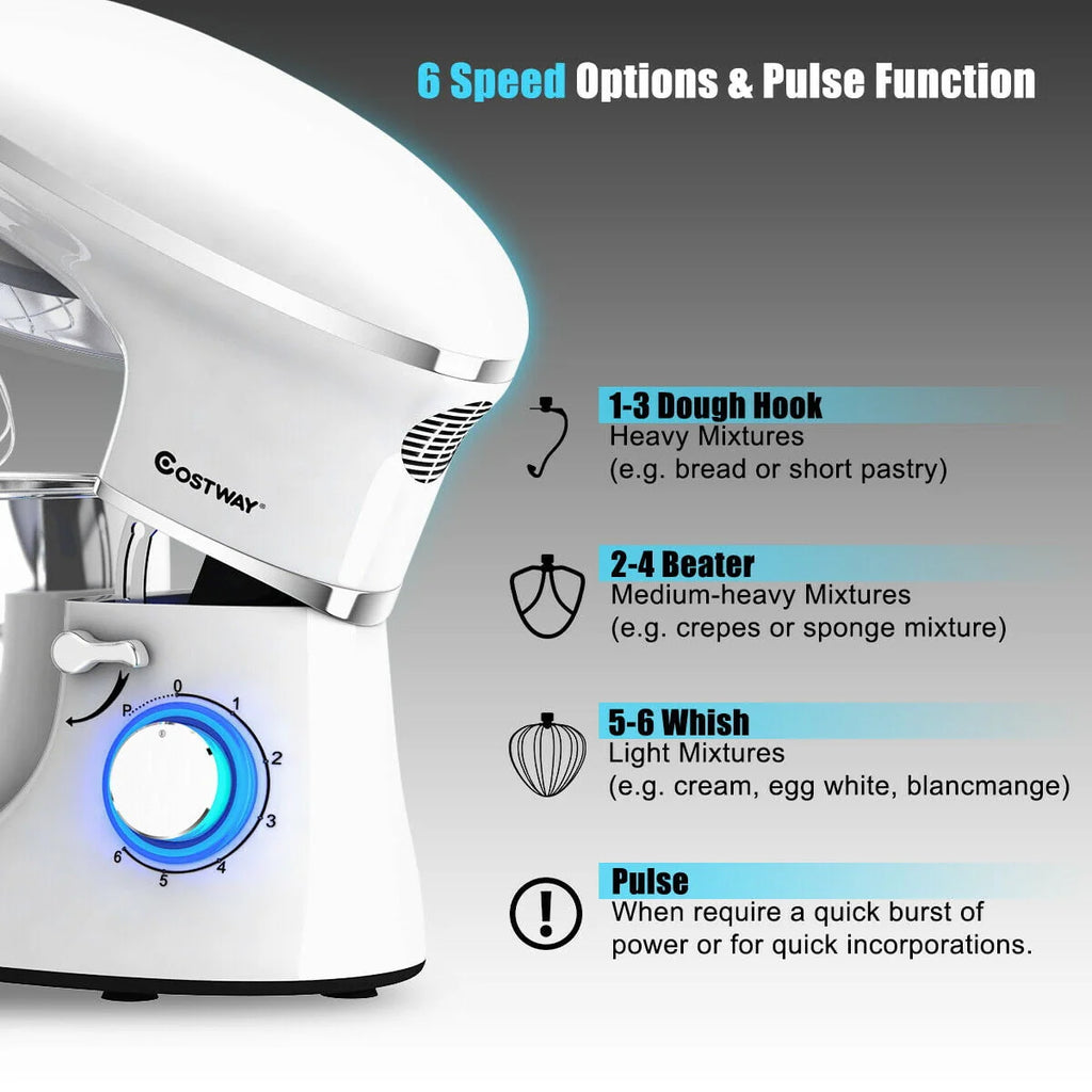 Tilt-Head Stand Mixer 7.5 Qt 6 Speed 660W Red G40274