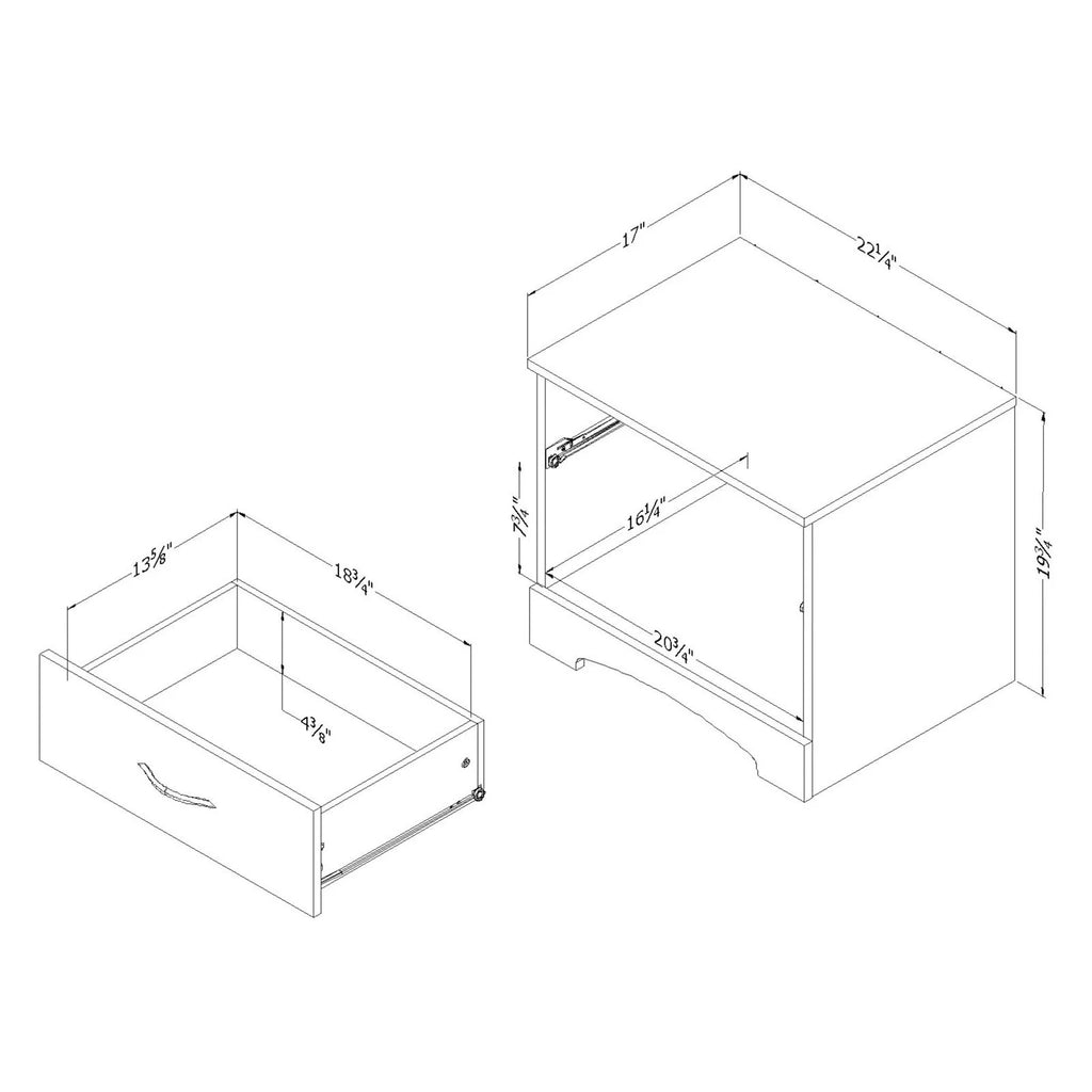 1 Drawer Nightstand G8165