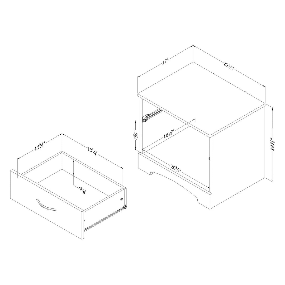 1 Drawer Nightstand G8165