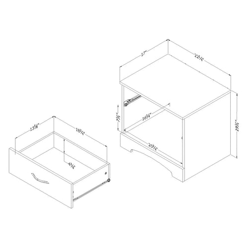 1 Drawer Nightstand G8165