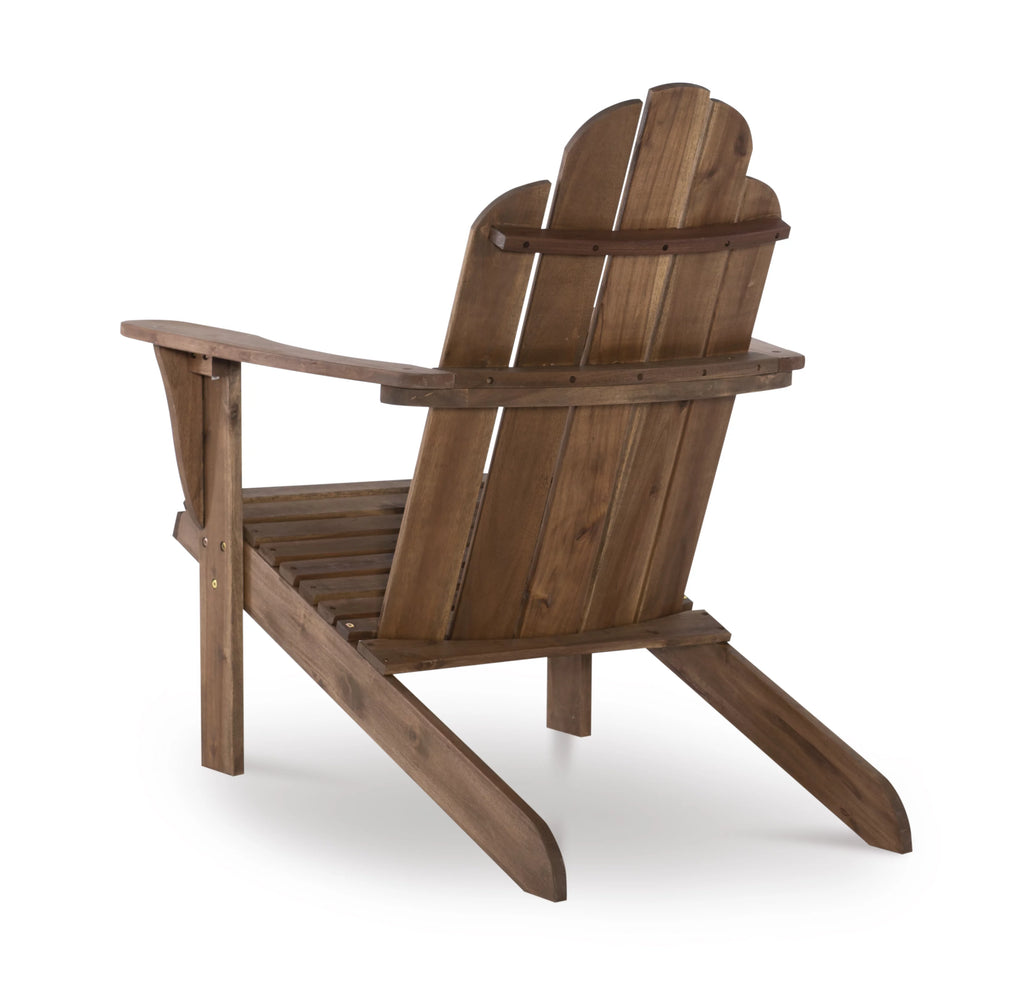 Slatted Wooden Outdoor Chair with Arched High Backrest O2031