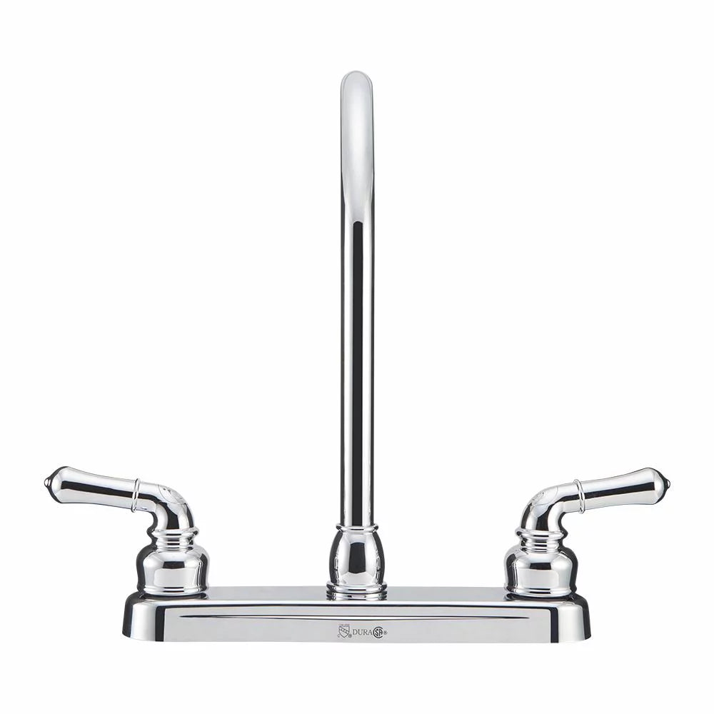 Chrome Polished J-Spout RV Kitchen Faucet D1318