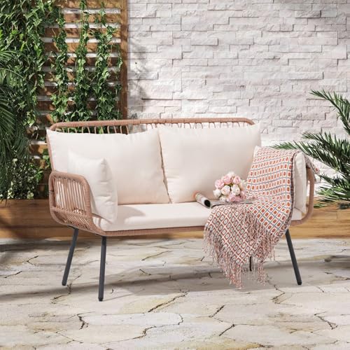 3 Pieces Patio Bistro Set with Round Glass Table Y6759