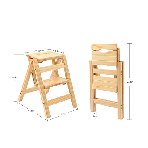 Foldable Wooden Step Stool L3047
