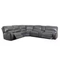 Gray Leather Sectional Sofa R465455