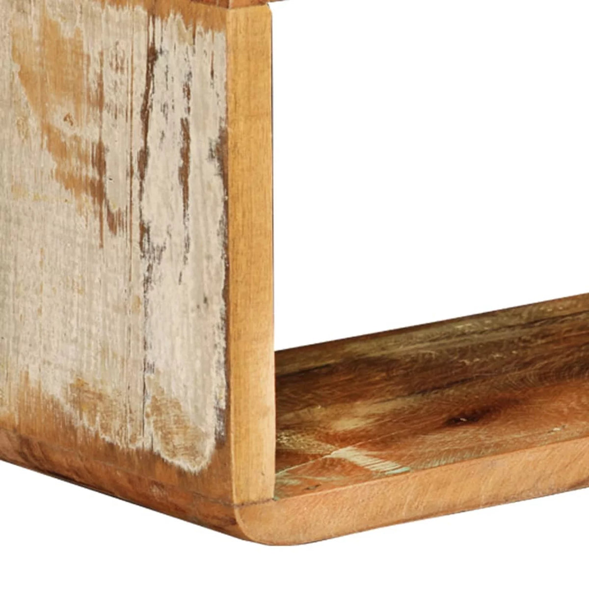 3 Piece Solid Reclaimed Wood Wall Cube Shelf Set G2348