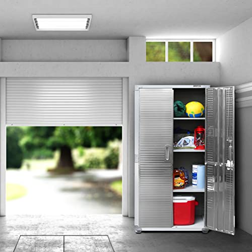 Solid Steel Lockable Metal Storage Cabinet with Adjustable Shelves, 48" W x 24" D x 72" H X185